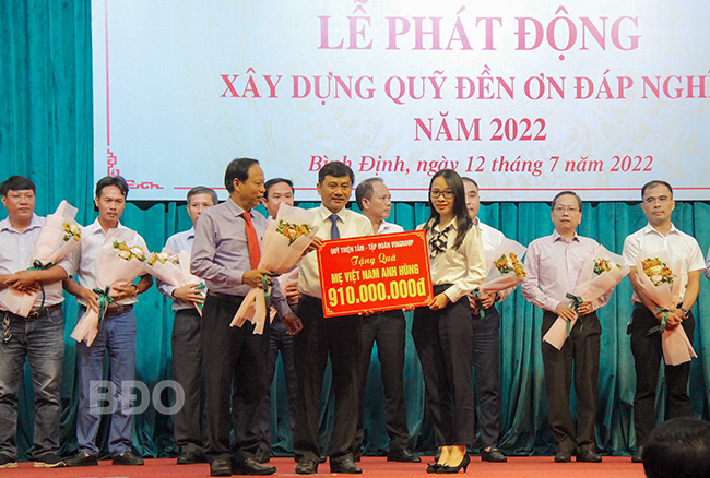 Tiếp nhận gần 5 tỷ đồng tại Lễ phát động xây dựng Quỹ Đền ơn đáp nghĩa năm 2022