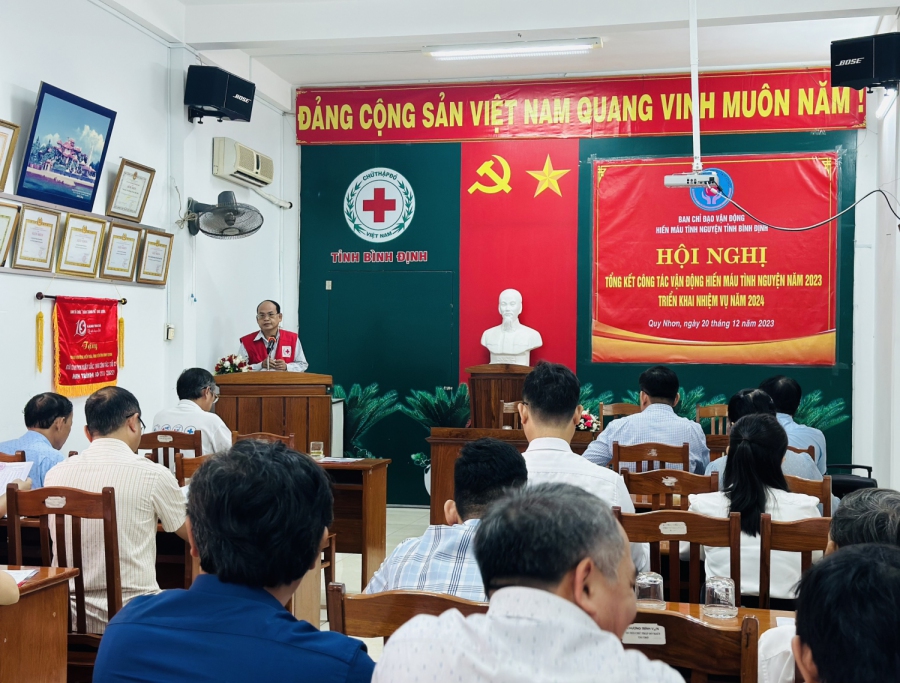 Hội CTĐ tỉnh tổng kết công tác vận động hiến máu tình nguyện năm 2023, triển khai nhiệm vụ năm 2024