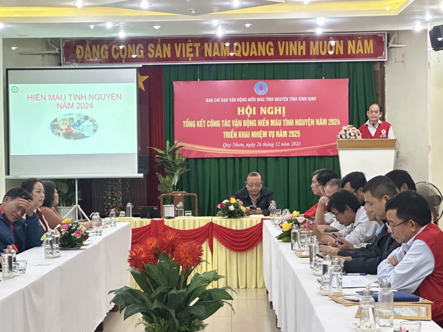 Năm 2024 toàn tỉnh tiếp nhận gần 25.000 đơn vị máu