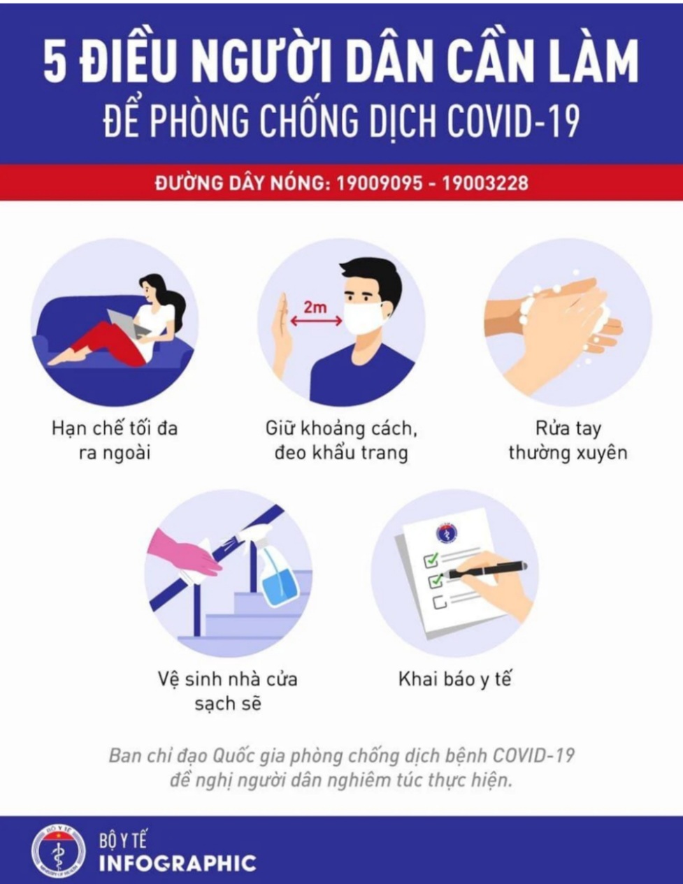 5 điều người dân cần làm để phòng chống dịch Covid-19