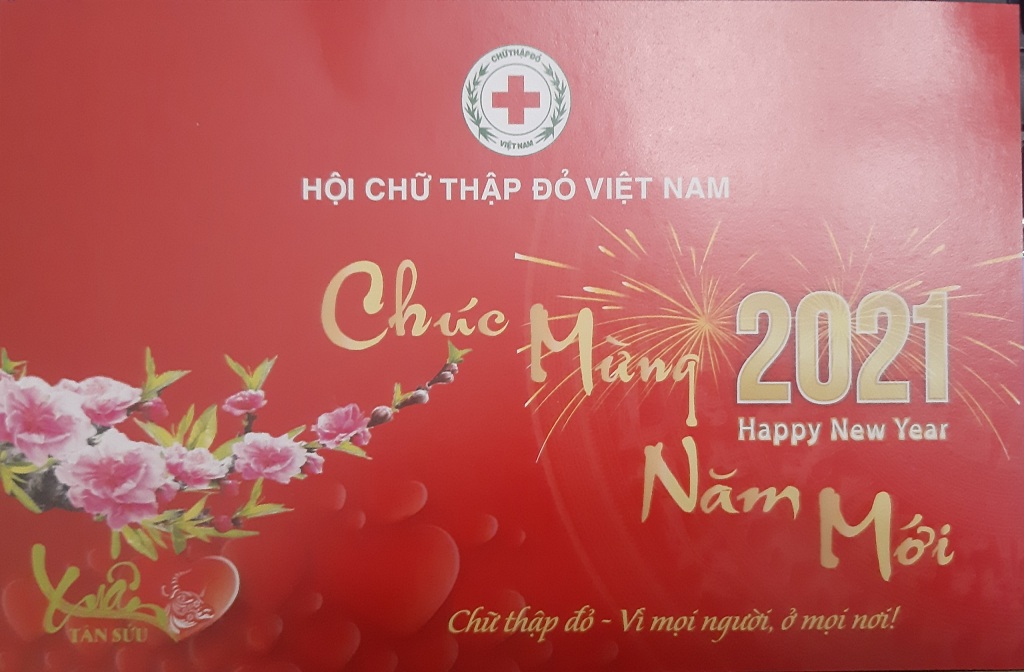 Thiệp chúc Tết - Xuân Tân Sửu 2021 của Chủ tịch Hội CTĐ Việt Nam