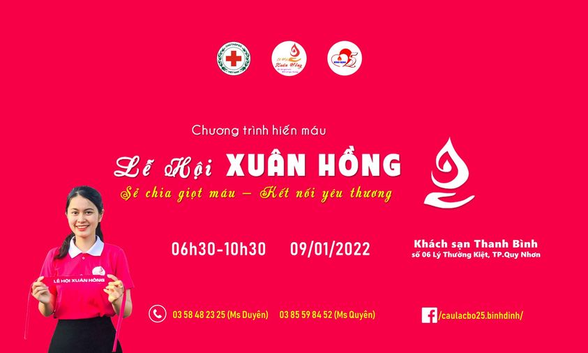Chương trình hiến máu tình nguyện Lễ Hội Xuân Hồng 2022