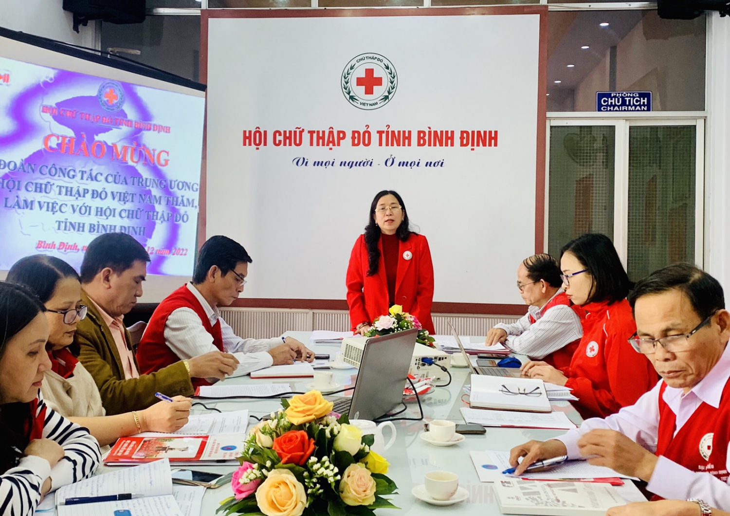 Trung ương Hội Chữ Thập đỏ Việt Nam kiểm tra các phong trào hoạt động của Hội Chữ Thập đỏ Bình Định năm 2022