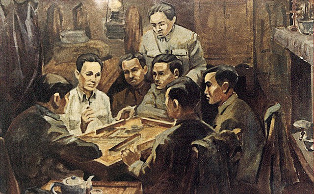 Hình ảnh tái hiện Hội nghị thành lập Đảng Cộng sản VN ngày 3.2.1930