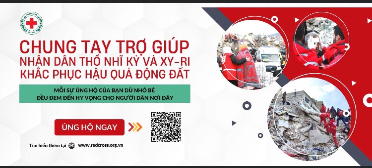 Hội Chữ thập đỏ Bình Định tổ chức Lễ phát động ủng hộ người dân đất nước Thổ Nhĩ Kỳ