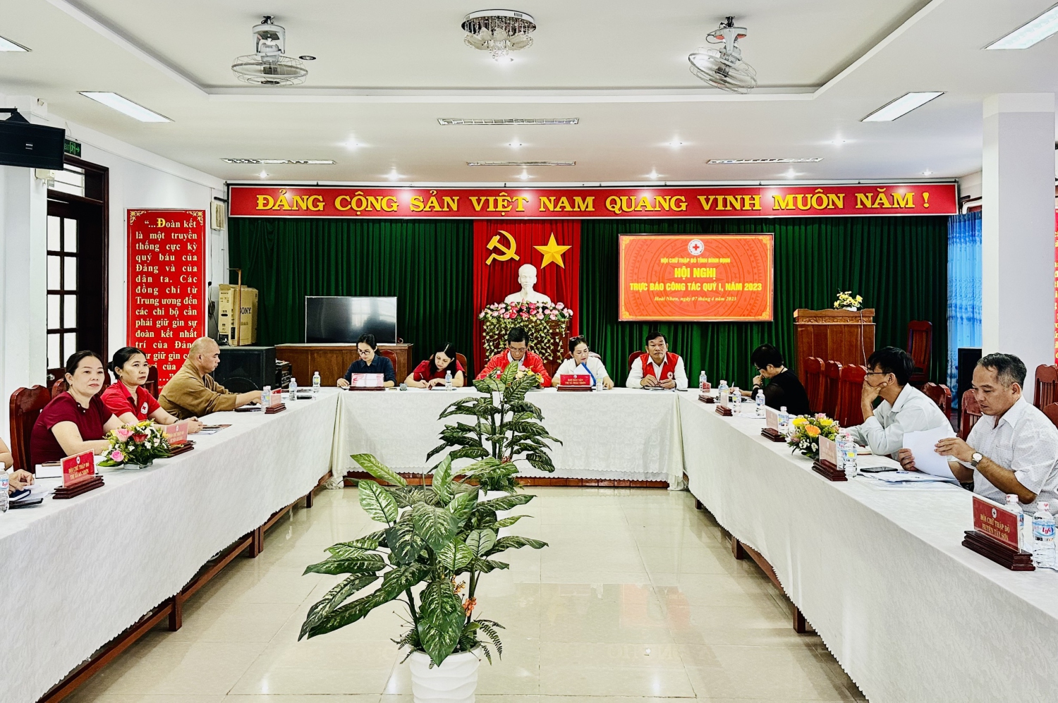Hội Chữ thập đỏ tỉnh tổ chức hội nghị trực báo quý I/2023