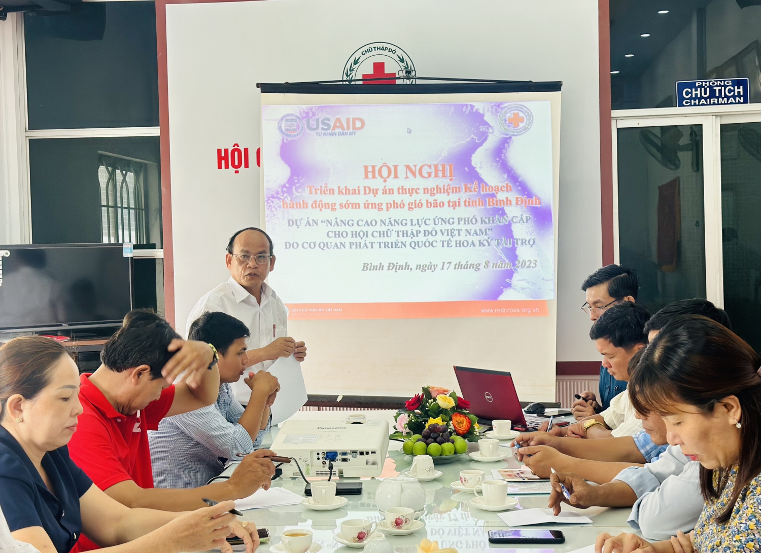 Hội Chữ thập đỏ tỉnh Bình Định: Thực nghiệm kế hoạch hành động sớm ứng phó gió bão