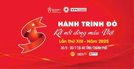 Chương trình "Hành trình Đỏ - Giọt hồng đất Võ - Kết nối dòng máu Việt" tỉnh Bình Định lần thứ 12 diễn ra từ ngày 13 - 15/6/2025
