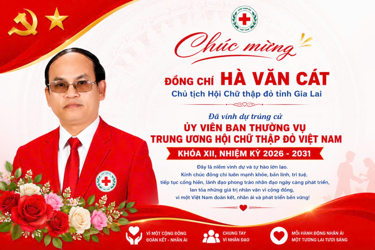 Chúc mừng đồng chí Hà Văn Cát!
