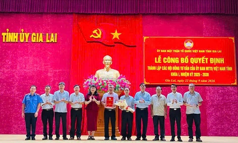Thành lập 3 hội đồng tư vấn của Ủy ban MTTQ Việt Nam tỉnh Gia Lai khóa I, nhiệm kỳ 2025-2030