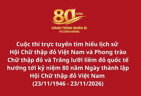 Tìm hiểu hành trình 80 năm Hội Chữ thập đỏ Việt Nam qua Cuộc thi trực tuyến